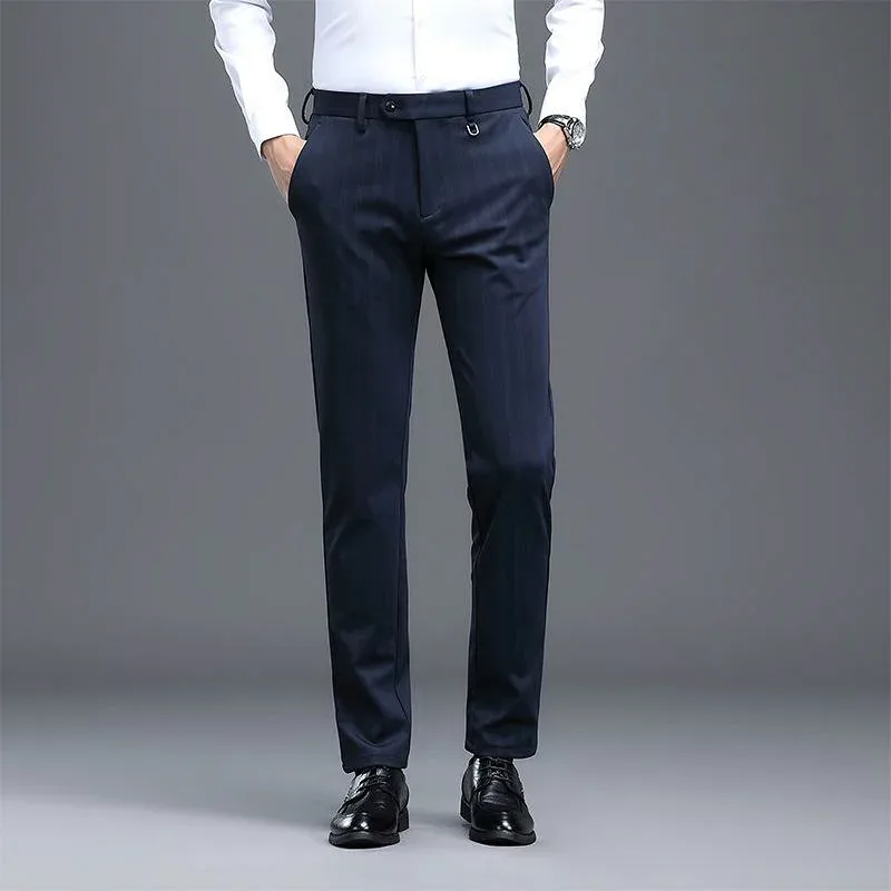 スラックス メンズ ビジネス ストレートパンツ 無地 センタープレス 形態安定 オフィスカジュアル 通勤 ズボン ボトムス 紳士服 チノパン ゆったり 履き心地 シワになりにくい シルエット重視 シンプル ビジカジ 出張 営業 軽量素材 通気性 30代