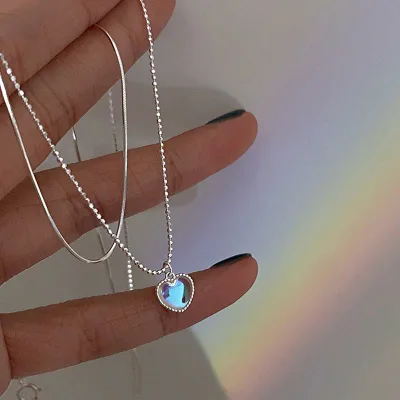 ネックレス レディース シルバー925 ハート ペンダント ショートネックレス シンプル ギフト プレゼント アクセサリー ジュエリー 普段使い おしゃれ かわいい 華奢 記念日 誕生日 贈り物 カジュアル SV925