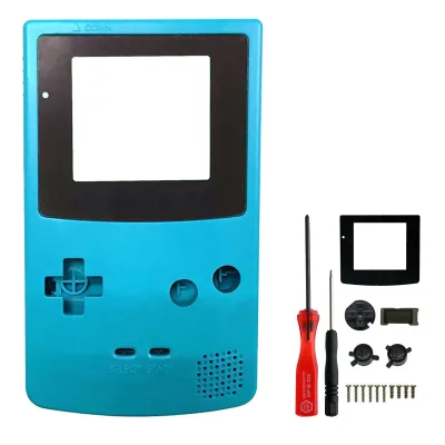 OSTENT カバー フルハウジング シェル ケース 交換 任天堂 GBC ゲームボーイカラー コンソール用 (Blue)