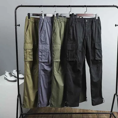 メンズ ロングパンツ アウトドア カーゴパンツ マルチポケット ストレートシルエット フィット スポーツ ワーク カジュアル 立体設計 動きやすい 日常使い