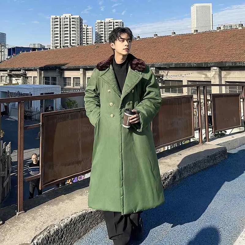 ミリタリーコート メンズ 冬用 防寒 厚手 ロング丈 カジュアル 大学生 通学 普段使い ゆったり シルエット 保暖 暖か 上品 スタイル