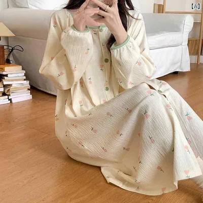 パジャマ レディース 長袖 前開き マタニティ 大きいサイズ 部屋着 ネグリジェ ワンピース ゆったり 大人かわいい リラックス シンプル 定番 ベーシック カジュアル スタンダード きれいめ
