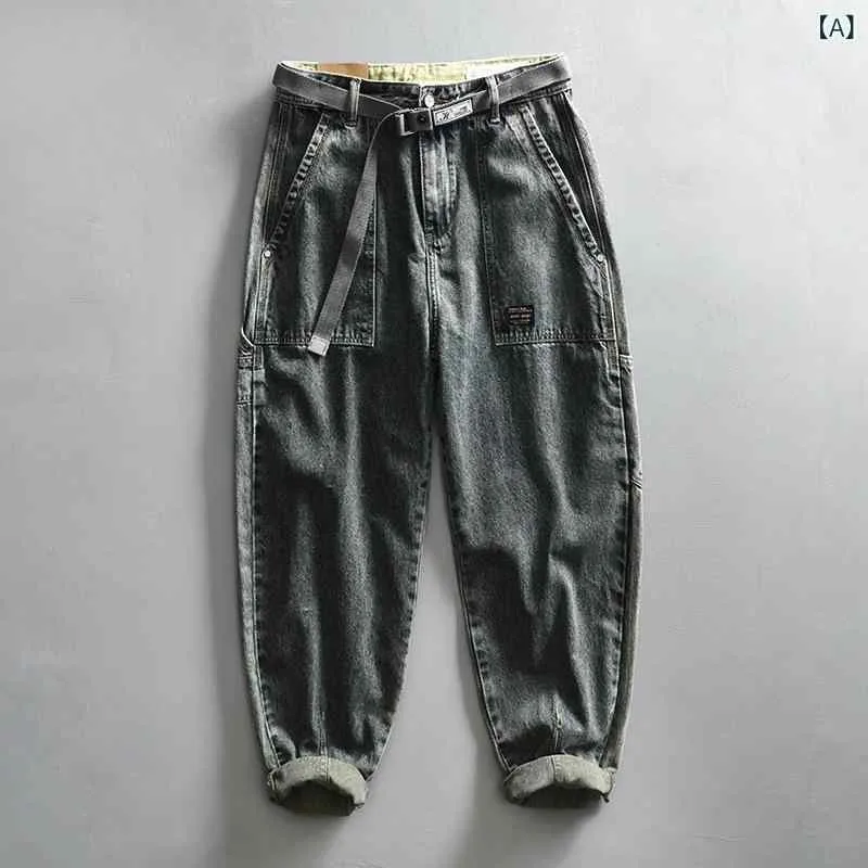 デニムパンツ メンズ ウォッシュ加工 ヴィンテージ風 ストレート ジーンズ ジーパン ロングパンツ カジュアル ボトムス 定番 シンプル ベーシック ズボン おしゃれ