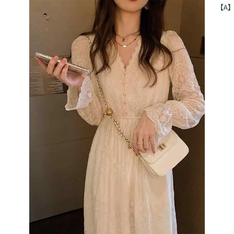 ロングワンピース レディース ロング丈レースホワイト フレアシルエット きれいめ上品大人カジュアル シンプルベーシック定番ナチュラル スタンダードシンプルベーシック定番ナチュラル