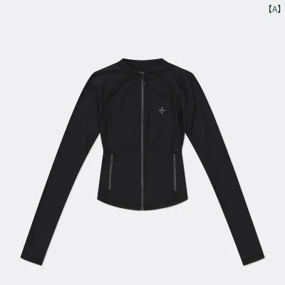 レディースジャケット ジップアップ アウター 高伸縮ストレッチ 美シルエット 軽量設計 ヨガウェア ランニング フィットネス スポーツウェア 羽織り フードなし タイト フィット感 トレーニング ウォーキング 動きやすい エクササイズ 普段使い 立ち襟