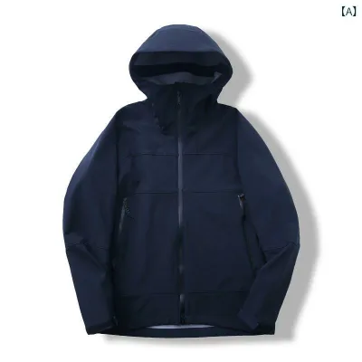 撥水ジャケット メンズ レディース 登山 防風 アウター バイカラー ストレッチ素材 多機能 蒸れにくい 動きやすい 軽量設計 コンパクト収納 キャンプ 釣り トレッキング ハイキング アウトドアジャケット フード付き ジップアップ スポーツウェア サイ