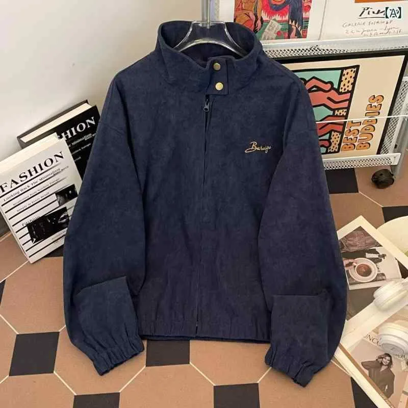 コーデュロイジャケット メンズ 秋 アウター オーバーサイズ シルエット ヴィンテージ風 ワークジャケット ストリート ファッション 高見え 羽織り ライトアウター カジュアル 襟付き ブルゾン ビッグシルエット 落ち着いた質感 クラシック