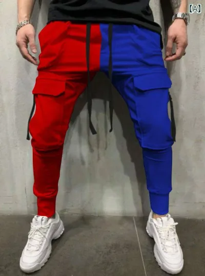カーゴパンツ メンズ ワークパンツ ロングパンツ ストレッチ ウエストゴム 紐付き 多機能ポケット 切り替え スポーツ トレーニング カジュアル 動きやすい ボトムス ミリタリー ズボン 作業着 アウトドア 伸縮性