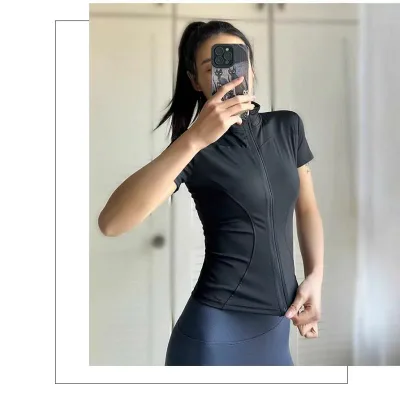 Tシャツ レディース 薄手 速乾 UVカット スポーツウェア カーディガン 羽織り トップス 接触冷感 ポリエステル 伸縮性 ヨガ 通勤 普段使い ブラック グレー ブルー ピンク系 ホワイト カーキ色