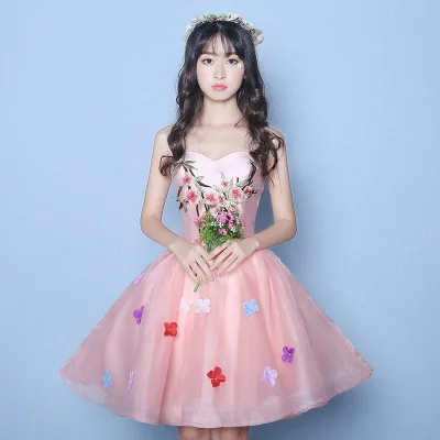 パーティードレス レディース パステルピンク ポリエステル チュール 発表会 演奏会 結婚式 二次会 ブライダル ホテル ウエディング 18歳 19歳 20歳 21歳 22歳 23歳 24歳