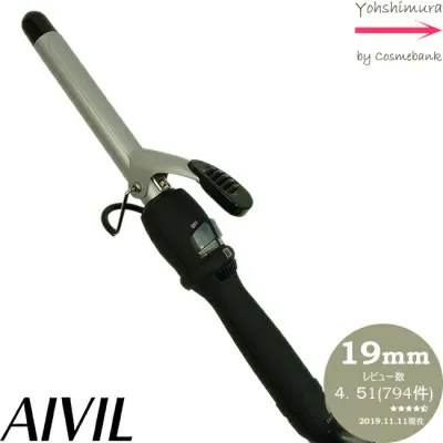 【49%OFF!送料無料!】アイビル DH カールアイロン 19mm AIVIL |カールアイロン ヘアーアイロン ヘアアイロン コテ 巻き髪 ウェーブアイロン プロ カール セラミックコーティング 誤動作防止 自動電源OFF|正規品 強めのパーマスタイル DH-19CLP|RSL