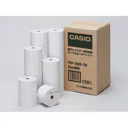 カシオ CASIO 電子レジスター用 ロールペーパー 58mm幅 感熱紙(サーマル) 58mm×80mm 1箱(20個入) TRP-5880-TW