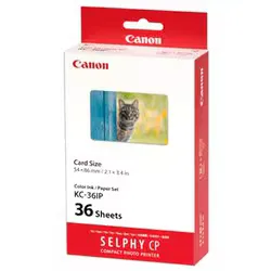 キヤノン Canon SELPHY CPシリーズ用 カラーインク/ペーパーセット カードサイズ KC-36IP