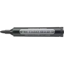 三菱鉛筆 MITSUBISHI PENCIL ホワイトボードマーカー 中字丸芯 黒 PWB-4M(N) 24
