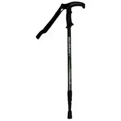 キャプテンスタッグ CAPTAIN STAG FEEL BOSCOトレッキングステッキTグリップ(3段スライド式) トレッキングポール 形状T型 オリーブ 1本のみ M-9836