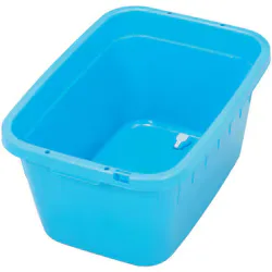 新輝合成 TONBO トンボ タライ 角型 水抜き栓付き ホース穴付き 60L ブルー 幅66×奥行47×高さ33cm 日本製 799