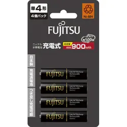 Rechargeable battery AAA type high capacity 900mAh 500 times 4 pieces HR-4UTHC(4B)