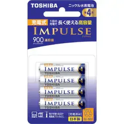 ニッケル水素電池 IMPULSE(インパルス) 高容量タイプ 単4形 4本 TNH-4AH 4P