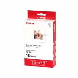 キヤノン Canon SELPHY CPシリーズ用 インクカセット/スクウェアラベルセット KC-18IS