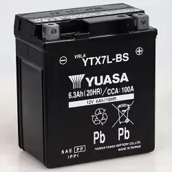 台湾YUASA バイク用バッテリー 電解液注入済 YTX7L-BS 台湾ユアサ