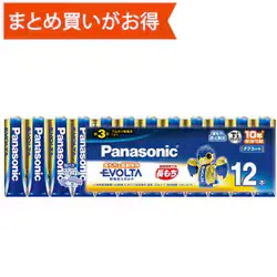 Alkaline battery EVOLTA AA size 12 pack LR6EJ/12SW