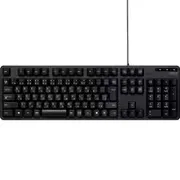 有線フルキーボード USB接続 メンブレン式 日本語配列 109キー ブラック TK-FCM104BK