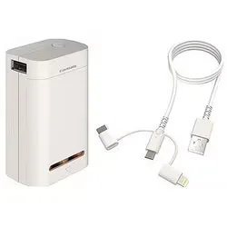 多摩電子工業 3 in 1ケーブル付属 乾電池6本交換式充電器 TD47LSCW