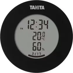 タニタ TANITA デジタル温湿度計 最高・最低温湿度表示 小型設計 ブラック TT-585-BK