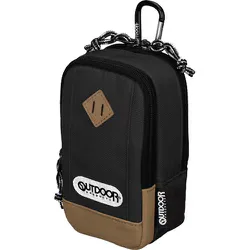 OUTDOOR PRODUCTS(アウトドアプロダクツ) カメラポーチ 04 収容寸法(メインポケット):約W75×H145×D45mm ダブルファスナー採用 ブラック ODCP04BK