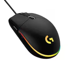 ロジクール Logicool ゲーミングマウス G203 LIGHTSYNC 有線 光学式 6ボタン ブラック G203-BK