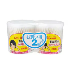 白十字 FCファミリー綿棒(200本入×2個 エントウケース入り 10925(エントウケースイリ)