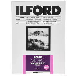 イルフォード ILFORD RC印画紙 MULTIGRADE RC DELUXE GLOSSY(光沢) 5x7インチ 100枚入 MGRCDL 1MG 5x7 100