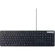 有線キーボード/薄型/メンブレン式/抗菌/フルサイズ/ブラック TK-FCM108KBK