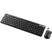 無線キーボード/薄型/メンブレン式/抗菌/フルサイズ/マウス付/ブラック TK-FDM110MKBK
