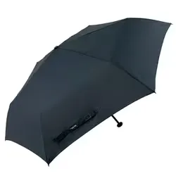 ウォーターフロント Water front 折りたたみ傘 晴雨兼用 極軽カーボン 親骨50cm 直径86cm 手開き式 100g UVカット 超撥水 耐風 6本骨 ブラック U350-0283BK1-BB