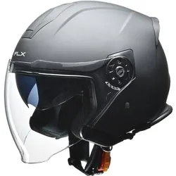リード工業 インナーシールド付きジェットヘルメット LLサイズ(61~62cm未満) Wシールド・PSC・SG・全排気量対応・UVカット・着脱式内装 FLX LLサイズ マットブラック