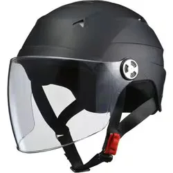 リード工業 ハーフヘルメット SERIO(セリオ) RE-40 フリーサイズ(57~60cm未満) PSC/SG 125cc以下用 シールド付き 軽量 マットブラック