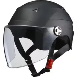 リード工業 ハーフヘルメット SERIO(セリオ) RE-41 LLサイズ(61~62cm未満) PSC/SG 125cc以下用 シールド付き マットブラック