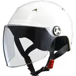 リード工業 ハーフヘルメット SERIO(セリオ) RE-41 LLサイズ(61~62cm未満) PSC/SG 125cc以下用 シールド付き ホワイト