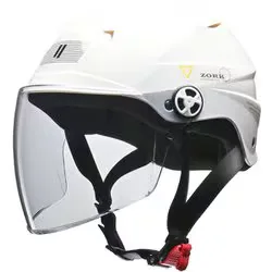 リード工業 ハーフヘルメット ZORK(ゾーク) 大きめフリーサイズ(60~62cm未満) PSC/SG 125cc以下用 シールド付き ホワイト