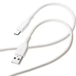 USB Type-C Cable (USB A to USB C) Silicone Material Smooth 1m White MPA-ACSS10WH