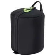 レンズケース ソフトレンズポーチ 02 110-135 (収納サイズ:Φ110×H135mmまで) タテ開き 撥水 ベルト通し付き ブラック KLP-SF2-110135