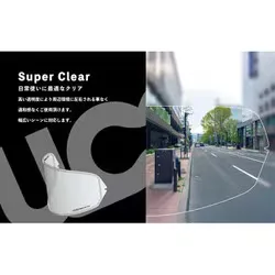 ミツバ MITSUBA バイク用ヘルメット用防曇フィルム ULOOK CJ-2用 クリア (夜間走行時の視界補助) UL-02T03
