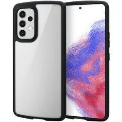 エレコム ELECOM Galaxy A53 5G(SC-53C/SCG15) ケース カバー ハイブリッド TPU 高硬度8H 耐衝撃 軽量 薄型 フレームカラー 背面クリア ストラップホール付 TOUGH SLIM LITE ブラック PM-G224TSLFCBK