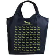 WHOLLY(犬)柄 コンパクトエコバッグ 3L02-01 NAVY