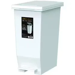 アスベル ゴミ箱 密閉 ペダルペール 45L フタ付 ホワイト エバンMP
