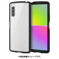 エレコム ELECOM Xperia 10 IV(SO-52C/SOG07) ハイブリッドケース 背面硬度8H 背面クリア ストラップホール TOUGH SLIM LITE ブラック PM-X222TSLFCBK