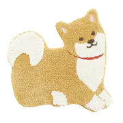 ファンディットアニマル FUNDIT mini RUG 洗えるマット 豆しば 犬 約縦54cm×横55cm オレンジ