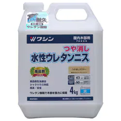 和信ペイント 水性ウレタンニス 艶消クリヤ 4kg #941855
