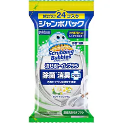 スクラビングバブル スクラビングバブル 流せるトイレブラシ 除菌消臭プラス ホワイトブロッサム 替え ジャンボパック
